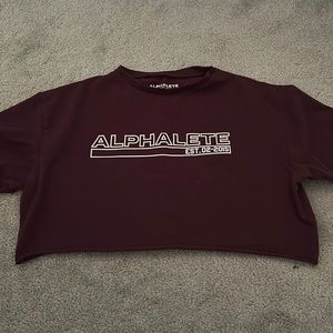 Alphalete crop top. Size small. Red